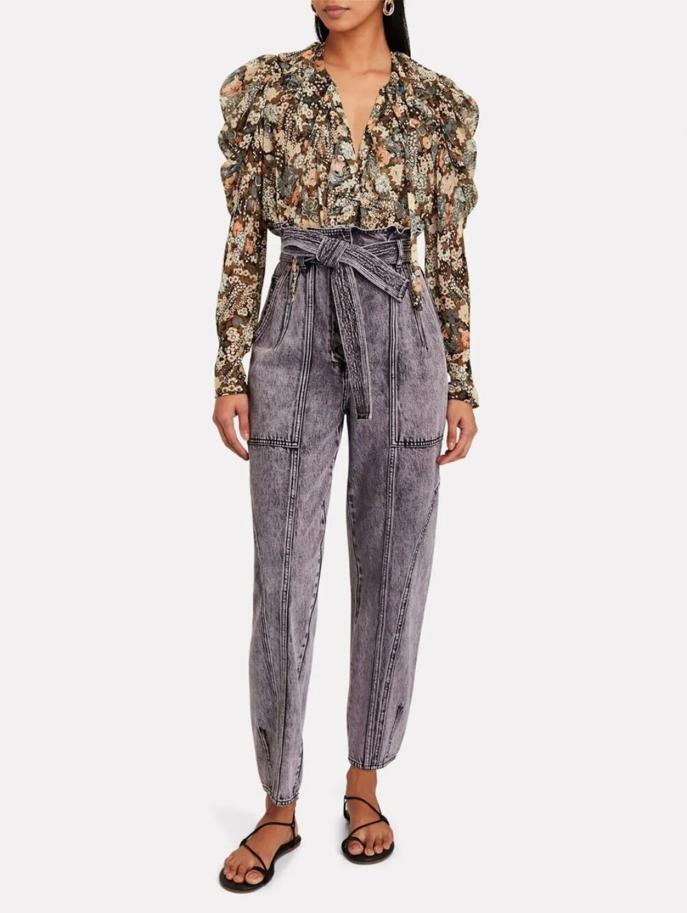 Ulla Johnson brier paperbag waist tapered jeans